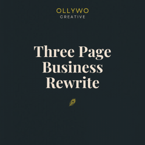 Three Page Website Rewrite